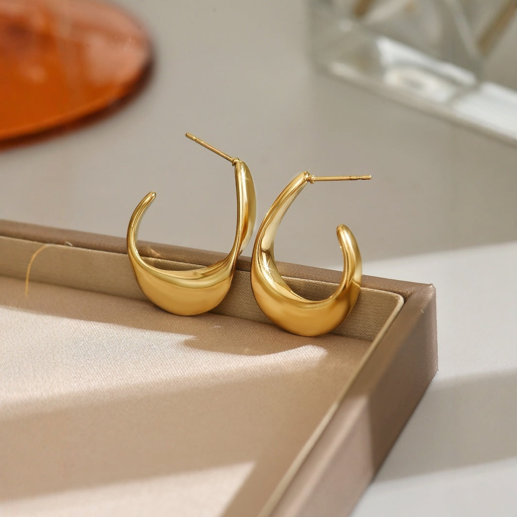 Japanese And Korean Fashion Geometric Earrings Women's Minimalist