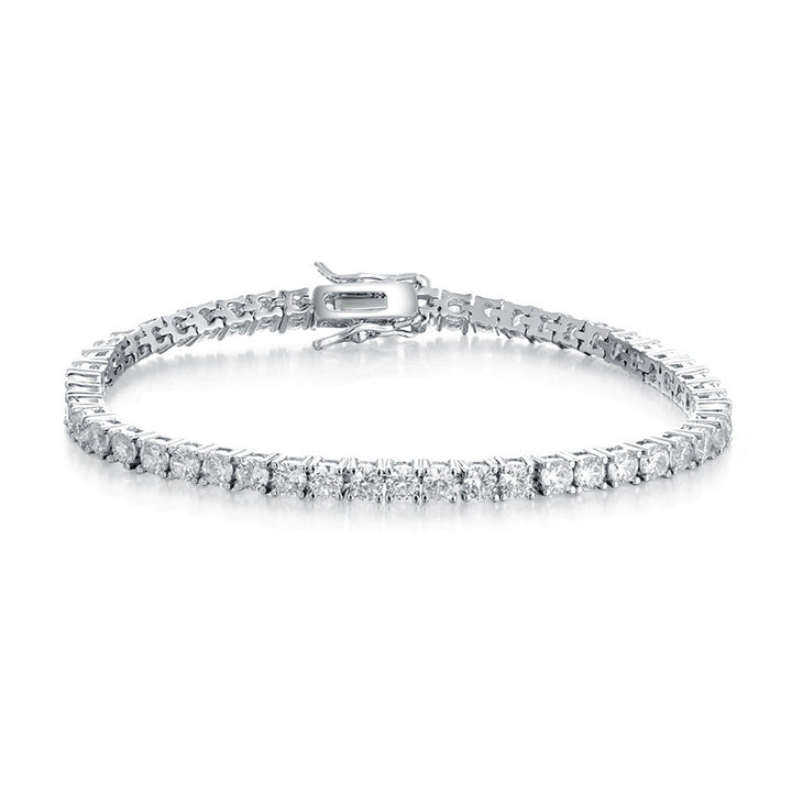 Classic 18K Gold Electroplated Zircon High-grade Tennis Full Diamond Personality Bracelet